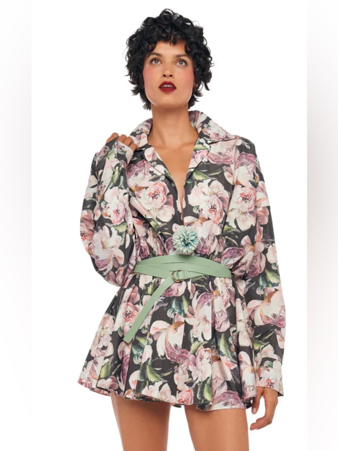 Nwot! Norma Kamali Peony Shirt Dress-Medium